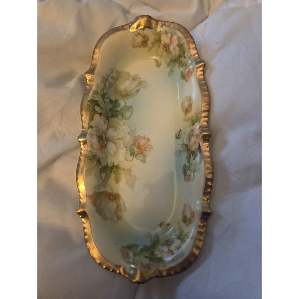 Vintage Beautiful Porcelain celery dish from Royal Rudolstadt in Prussia